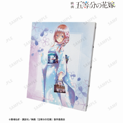 【グッズ-ボード】映画『五等分の花嫁』 描き下ろしイラスト 中野三玖 桜和装ver. Ani-Art aqua label キャンバスボード