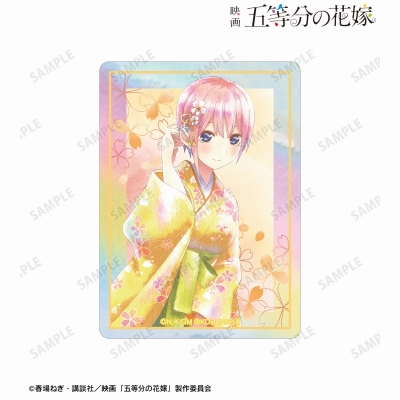 【グッズ-ステッカー】映画『五等分の花嫁』 描き下ろしイラスト 中野一花 桜和装ver. Ani-Art aqua label オーロラステッカー