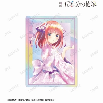 【グッズ-ステッカー】映画『五等分の花嫁』 描き下ろしイラスト 中野二乃 桜和装ver. Ani-Art aqua label オーロラステッカー