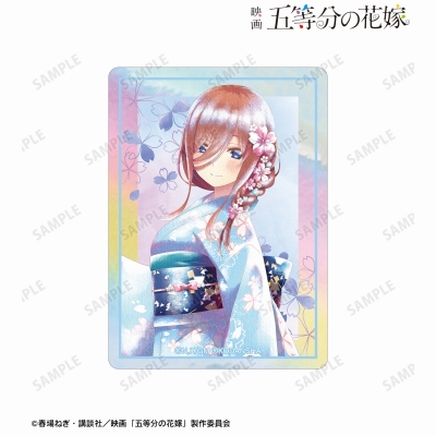 【グッズ-ステッカー】映画『五等分の花嫁』 描き下ろしイラスト 中野三玖 桜和装ver. Ani-Art aqua label オーロラステッカー