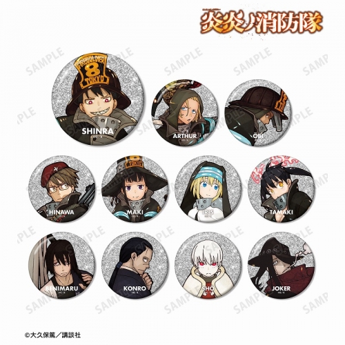 グッズ-バッチ】漫画『炎炎ノ消防隊』 トレーディンググリッター缶  