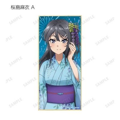 【グッズ-色紙】青春ブタ野郎はおでかけシスターの夢を見ない 描き下ろしイラスト 浴衣ver. トレーディングスタンド付き色紙【再販】