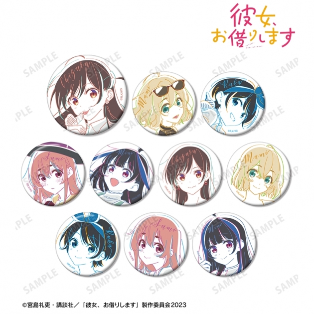 【グッズ-バッチ】TVアニメ『彼女、お借りします』 トレーディング lette-graph 缶バッジ【再販】