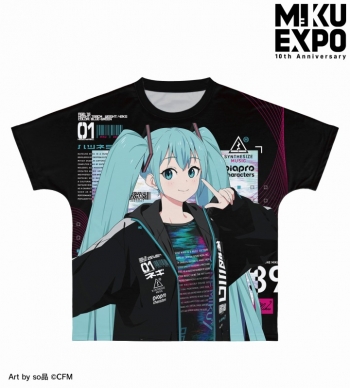 グッズ-Tシャツ】HATSUNE MIKU EXPO 10th Anniversary 描き下ろし 初音 