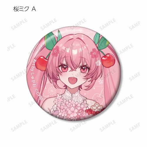 グッズ-バッチ】桜ミク 描き下ろし 桜パーティーver. Art by しゅがお 