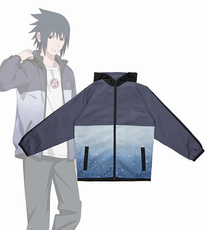 【グッズ-ウィンドブレーカー】NARUTO-ナルト- 疾風伝 arti-mate 着用フルグラフィックウィンドブレーカー うちはサスケ 描き下ろし 私服ver.メンズ(サイズ/Free)【アニメイト限定】