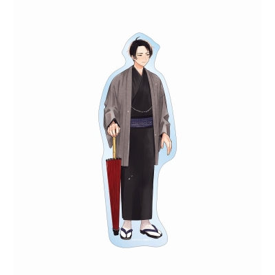 【グッズ-ステッカー】みなと商事コインランドリー 缶爪さわ先生 描き下ろし 香月 慎太郎 和服ver. ダイカットステッカー【アニメイト先行販売】