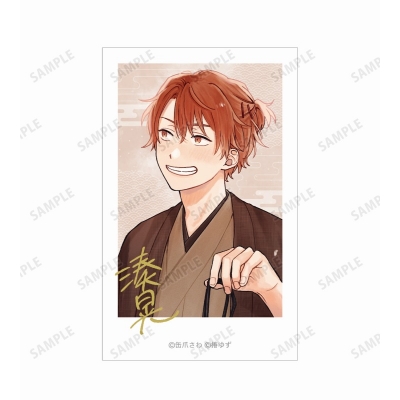 【グッズ-カード】みなと商事コインランドリー 缶爪さわ先生 描き下ろし 和服ver. インスタントカメラ風イラストカード3枚セット【アニメイト先行販売】