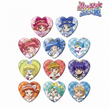 グッズ-バッチ】ふしぎ星の☆ふたご姫 トレーディングハート型缶バッジ 