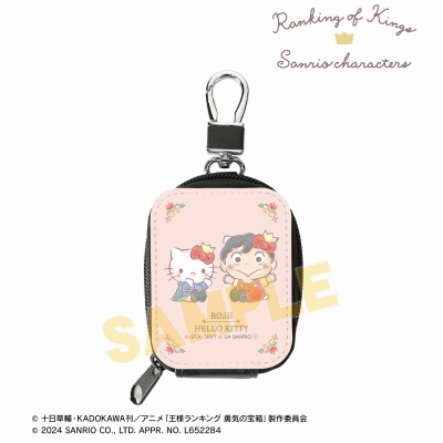 【グッズ-ポーチ】王様ランキング×サンリオキャラクターズ ボッジ×ハローキティ 合皮レザーミニポーチ