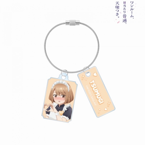 グッズ-キーホルダー】TVアニメ「ワンルーム、日当たり普通、天使つき 
