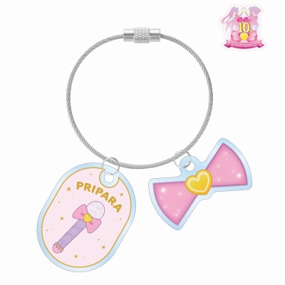 【グッズ-キーホルダー】プリパラ10周年 真中らぁらモチーフ 2連ワイヤーアクリルキーホルダー