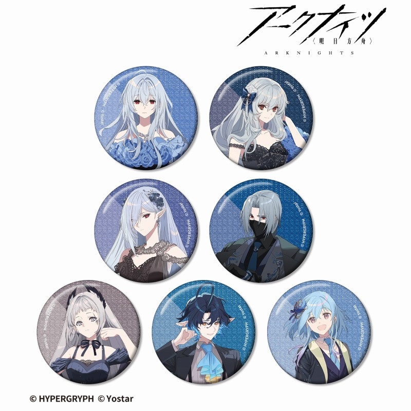 【グッズ-バッチ】アークナイツ ドレスアップver. トレーディンググリッター缶バッジ