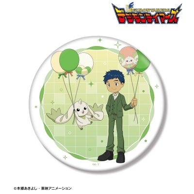 【グッズ-バッチ】デジモンテイマーズ 描き下ろし ジェンリャ&テリアモン バルーンver. BIG缶バッジ【アニメイト先行販売】