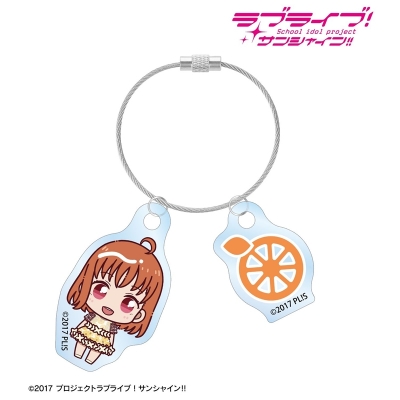 【グッズ-キーホルダー】ラブライブ!サンシャイン!! 高海千歌 3rdソロコンサートver. ちょこんと! 2連ワイヤーアクリルキーホルダー