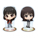 【グッズ-スタンドポップ】佐藤日向と鈴木みのりのひなりんご 佐藤日向&鈴木みのり ちびキャラ アクリルスタンド2個セットの画像