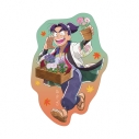 【グッズ-ステッカー】忍たま乱太郎 描き下ろし 潮江文次郎 AKIBIYORIの段 in HANA・BIYORI ver. ミニダイカットステッカーの画像