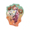 【グッズ-ステッカー】忍たま乱太郎 描き下ろし 善法寺伊作 AKIBIYORIの段 in HANA・BIYORI ver. ミニダイカットステッカーの画像