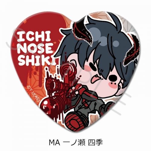 グッズ-バッチ】『桃源暗鬼』 ハート型缶バッジ MA (一ノ瀬 四季  