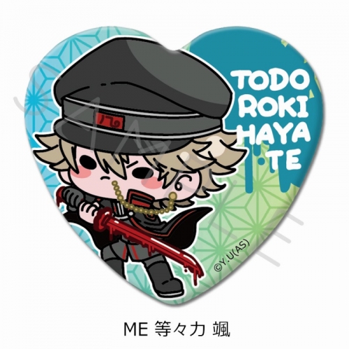 グッズ-バッチ】『桃源暗鬼』 ハート型缶バッジ ME (等々力 颯  