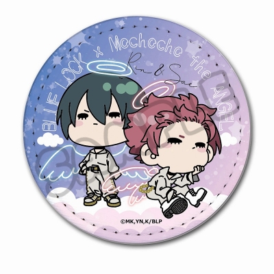 【グッズ-バッチ】ブルーロック レザーバッジ(丸形) M-NL (糸師 凛・糸師 冴)