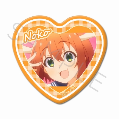 【グッズ-バッチ】しかのこのこのここしたんたん ハート型缶バッジ A(鹿乃子のこ(のこたん))
