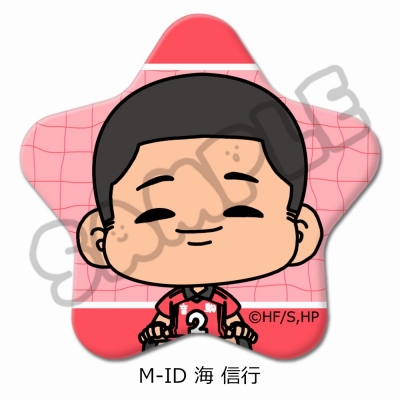 【グッズ-バッチ】ハイキュー!! みんなmochocho化大作戦!第6弾 星型缶バッジ M-ID(海 信行)
