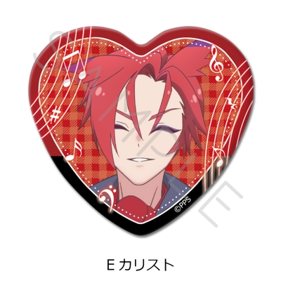 【グッズ-バッチ】プリンセッション・オーケストラ ハート型缶バッジ E(カリスト)