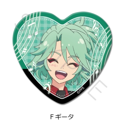 【グッズ-バッチ】プリンセッション・オーケストラ ハート型缶バッジ F(ギータ)