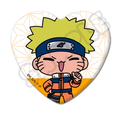 【グッズ-バッチ】TVアニメ『NARUTO-ナルト-』 ハート型缶バッジ MA(うずまきナルト)