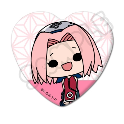 【グッズ-バッチ】TVアニメ『NARUTO-ナルト-』 ハート型缶バッジ MC(春野サクラ)