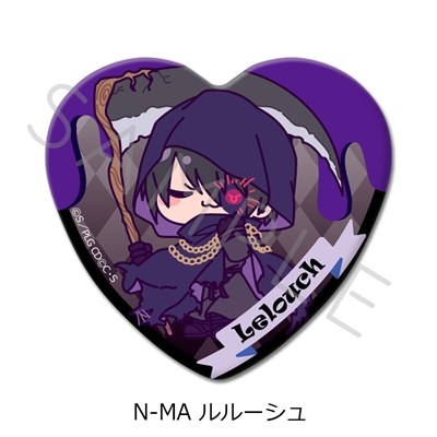 【グッズ-バッチ】『コードギアス 反逆のルルーシュ』 ハート型缶バッジ N-MA (ルルーシュ)【アニメイト先行販売】