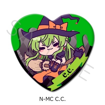 【グッズ-バッチ】『コードギアス 反逆のルルーシュ』 ハート型缶バッジ N-MC (C.C.)【アニメイト先行販売】