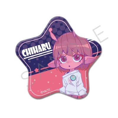 【グッズ-バッチ】アニメ『銀河特急 ミルキー☆サブウェイ』 星型缶バッジ A(チハル)