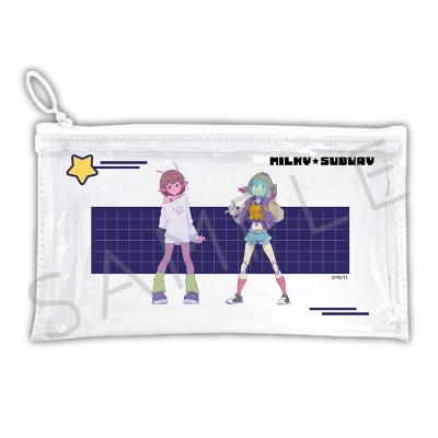 【グッズ-ポーチ】アニメ『銀河特急 ミルキー☆サブウェイ』 フラットクリアポーチ A(チハル・マキナ)