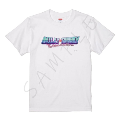 【グッズ-Tシャツ】アニメ『銀河特急 ミルキー☆サブウェイ』 Tシャツ E(ロゴ2) ホワイト Lサイズ