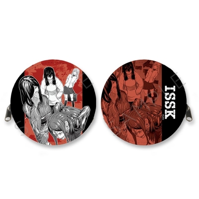 【グッズ-コインケース】『一勝千金』 丸形コインケース E(集合1)