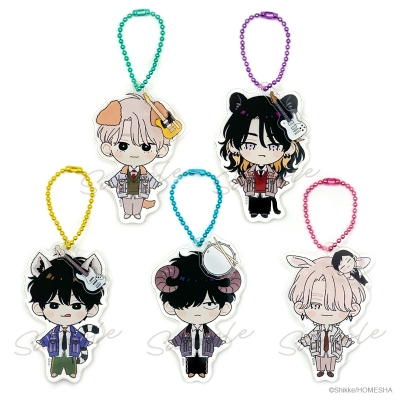 【グッズ-キーホルダー】ピンクハートジャム展 トレーディングアクリルキーホルダー(5種)【コンプリートセット】【受注販売】