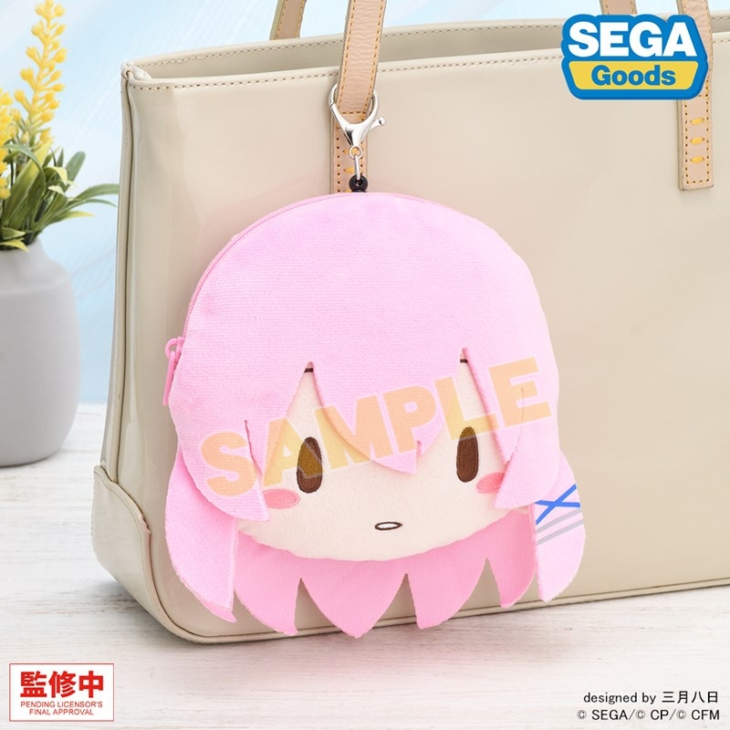 【グッズ-ポーチ】プロジェクトセカイ カラフルステージ！ feat. 初音ミク ふわぷち リール付きフェイスポーチ 教室のセカイの巡音ルカ