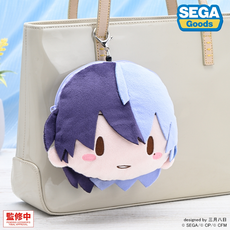 【グッズ-ポーチ】プロジェクトセカイ カラフルステージ！ feat. 初音ミク ふわぷち リール付きフェイスポーチ 青柳 冬弥