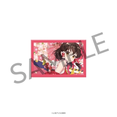【グッズ-バッチ】東方Project 花札柄スクエア缶バッジ(博麗霊夢)