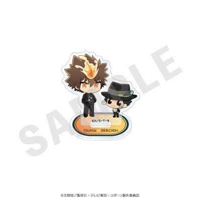 【グッズ-スタンドポップ】「家庭教師ヒットマンREBORN!」 ミニキャラ アクリルスタンド ブラックニットコーデver.(リボーン&沢田 綱吉)