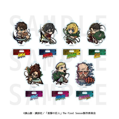 【グッズ-チャーム】進撃の巨人 イートゥーントレーディグアクリルスタンドチャーム(全7種)