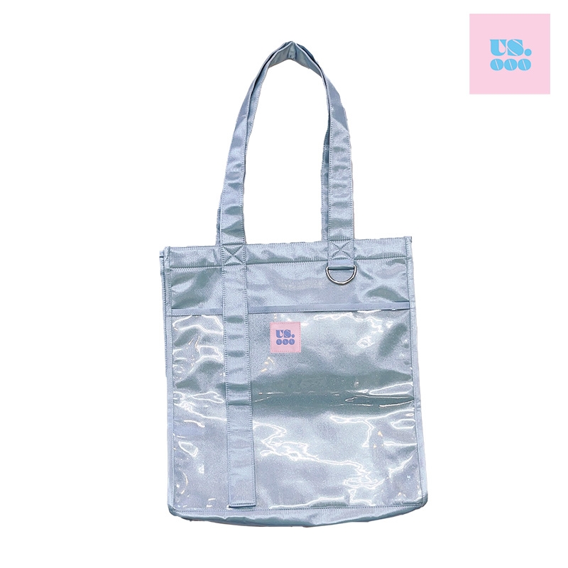 【グッズ-バッグ】ノンキャラオリジナル SATIN X ラメ Dカン付き トートバッグ SAXE【Us.ooo】