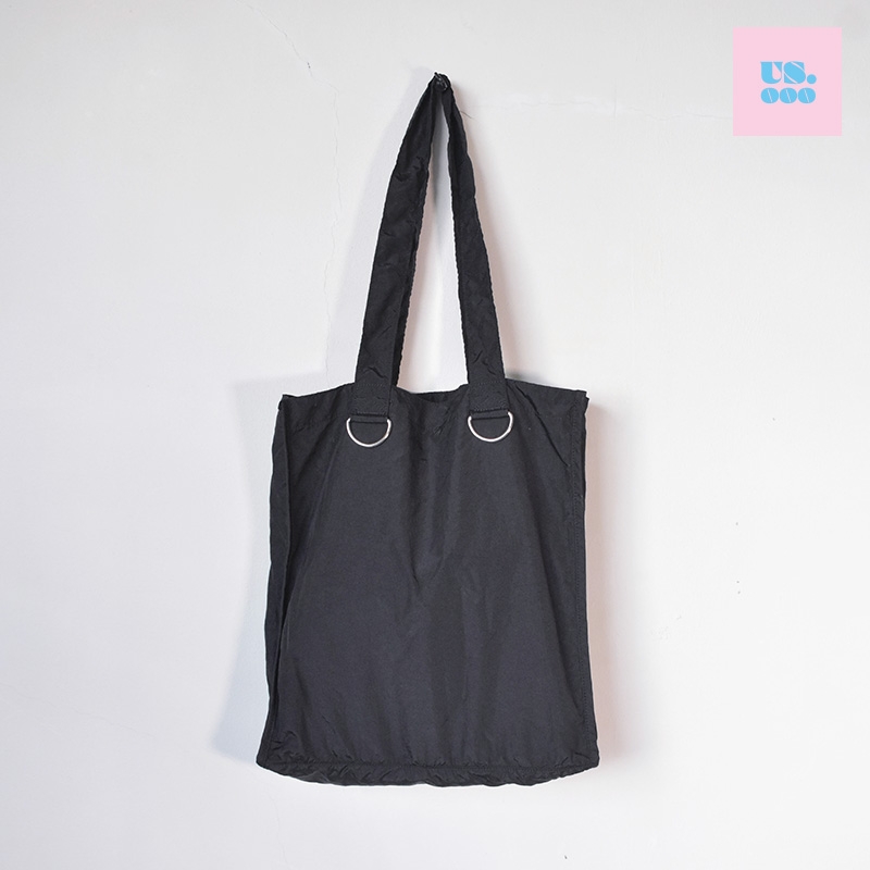 【グッズ-バッグ】ノンキャラオリジナル 【ポケッタブル】Ｄカン付き シアートートバック BLACK 【Us.ooo】