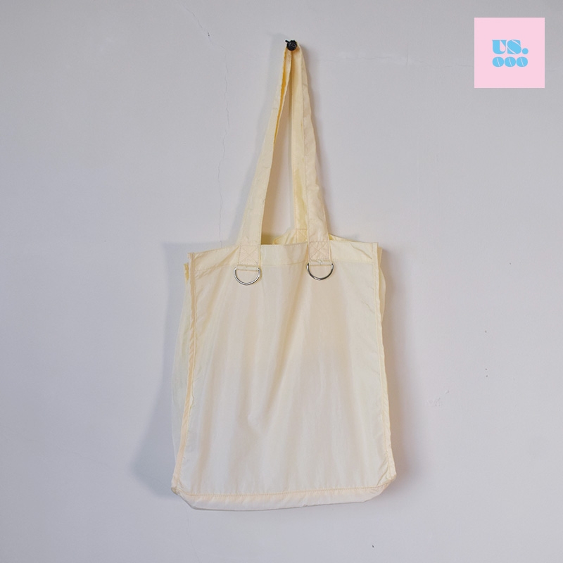 【グッズ-バッグ】ノンキャラオリジナル 【ポケッタブル】Ｄカン付き シアートートバック WHITE 【Us.ooo】