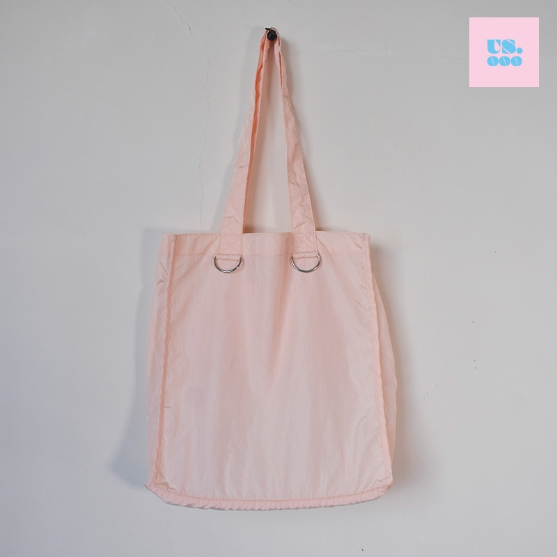 【グッズ-バッグ】ノンキャラオリジナル 【ポケッタブル】Ｄカン付き シアートートバック PINK 【Us.ooo】