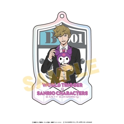 【グッズ-キーホルダー】ワールドトリガー×サンリオキャラクターズ オーロラアクリルキーホルダー 犬飼澄晴×クロミ