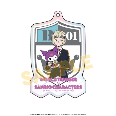 【グッズ-キーホルダー】ワールドトリガー×サンリオキャラクターズ オーロラアクリルキーホルダー 氷見亜季×クロミ