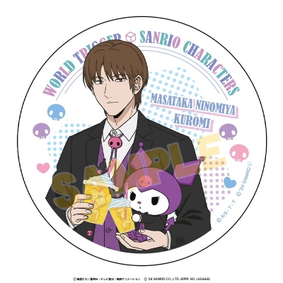 【グッズ-コースター】ワールドトリガー×サンリオキャラクターズ 白雲石コースター 二宮匡貴×クロミ